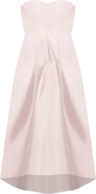 Alfred Sung Women's Strapless Satin High Low Dress with Pockets - Macy's