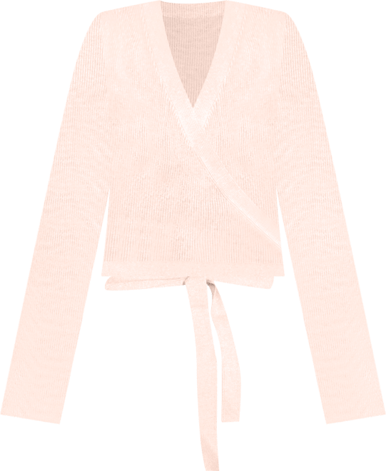 Women's Ribbed Knit Wrap Sweater