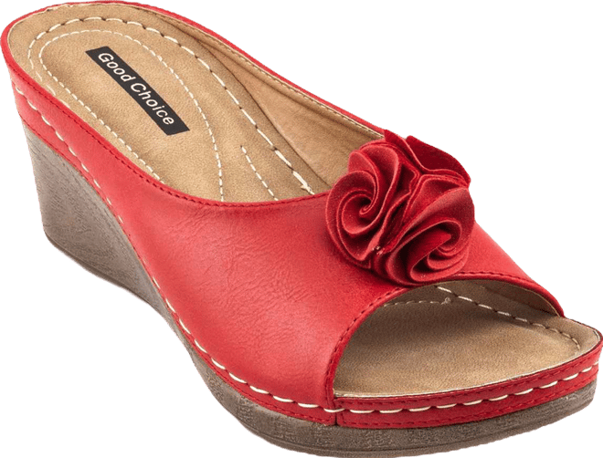 Women's Sydney Rosette Wedge Sandals