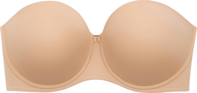 Women's Plus Size Smooth Underwire Molded Strapless Bra EL4300