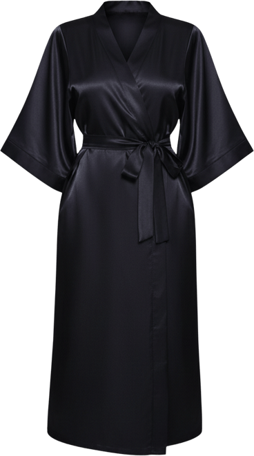Women's Victoria Satin 3/4 Sleeve Long Robe