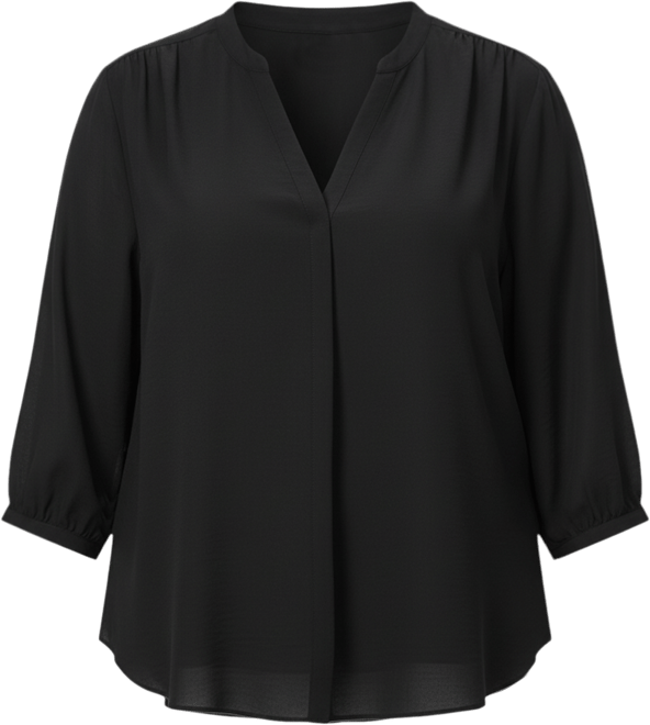 Plus Size Pintuck Blouse