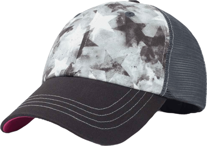 Graffiti Lady Women's Adjustable Snap Back Mesh Black and White Star Trucker Hat