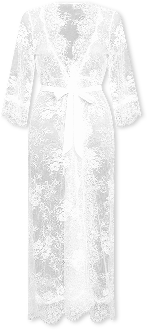 Women's Jasmine Eyelash Lace Maxi Robe