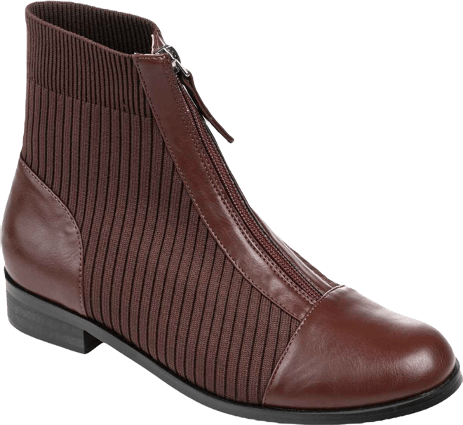 Women's Bexlie Front Zip Knit Ankle Booties