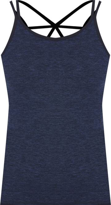 Women's Lattice Back Built in Bra Workout Top