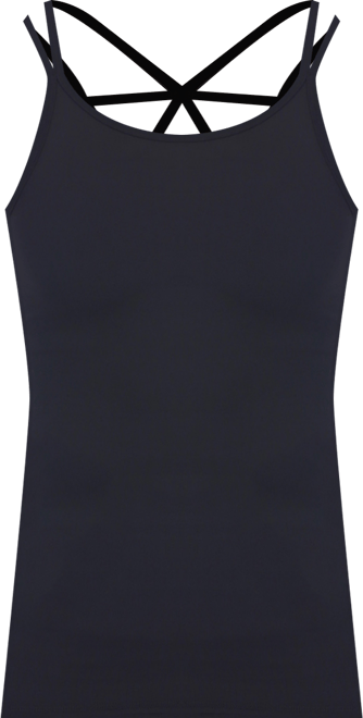 Women's Lattice Back Built in Bra Workout Top