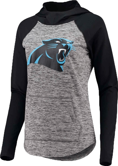 Women's Heathered Gray-Black Carolina Panthers Championship Ring Pullover Hoodie