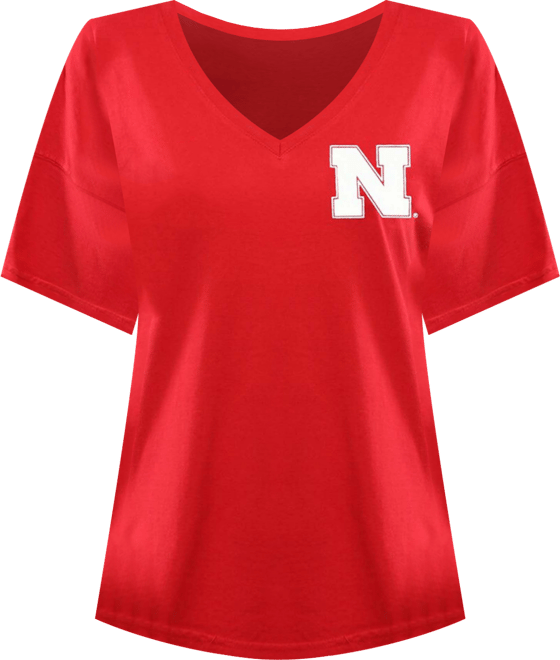 Women's Scarlet Nebraska Huskers  Oversized T-shirt