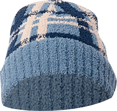 Women's Cozy Plaid Beanie with Cuff Detail