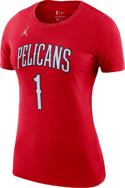 Women's Zion Williamson Red New Orleans Pelicans Statement Edition Name Number T-shirt