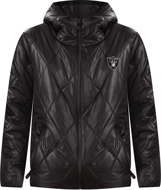Women's Black Las Vegas Raiders Charlotte Full-Zip Hoodie Puffer Jacket