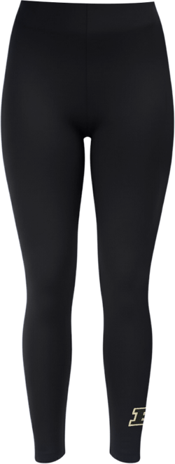 Women's Black Purdue Boilermakers Fleece Leggings