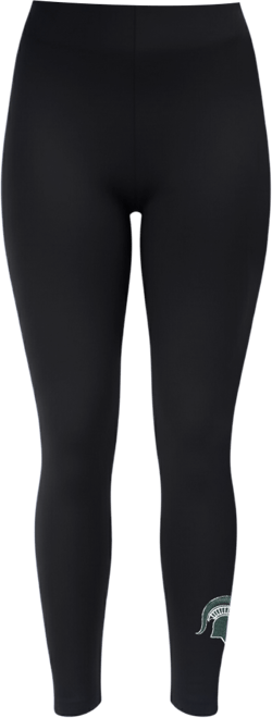 Women's Black Michigan State Spartans Fleece Leggings