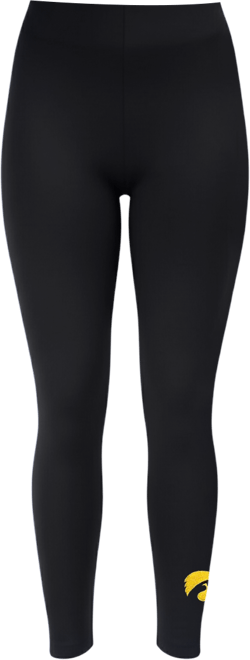 Women's Black Iowa Hawkeyes Fleece Leggings