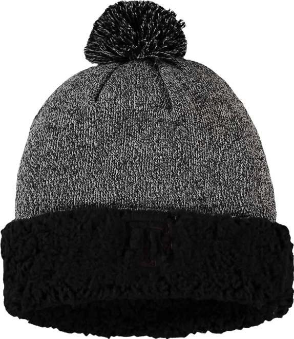 Women's Black Texas A&M Aggies Snug Cuffed Knit Hat with Pom