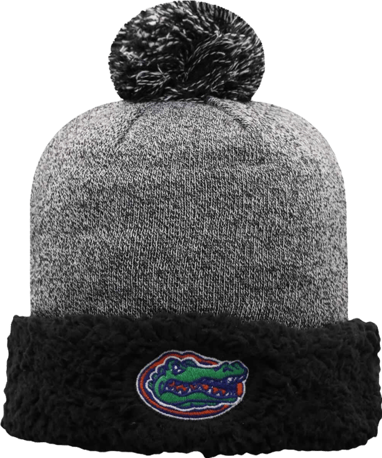 Women's Black Florida Gators Snug Cuffed Knit Hat with Pom