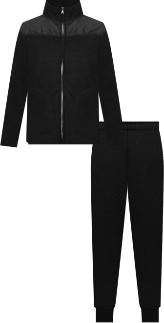Women's Polar Fleece Sweatshirt Top Jogger Bottom Matching Set, 2 Piece