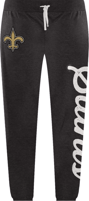 Women's  Black New Orleans Saints Scrimmage Fleece Pants