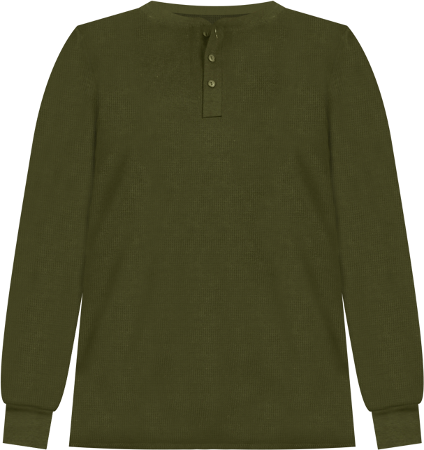 Women's Oversize Loose Fitting Waffle-Knit Henley Thermal Sweater