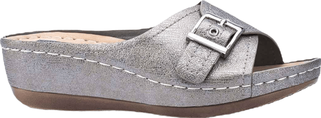 Women's Justina Buckle Comfort Wedge Sandals