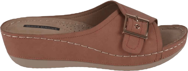 Women's Justina Buckle Comfort Wedge Sandals