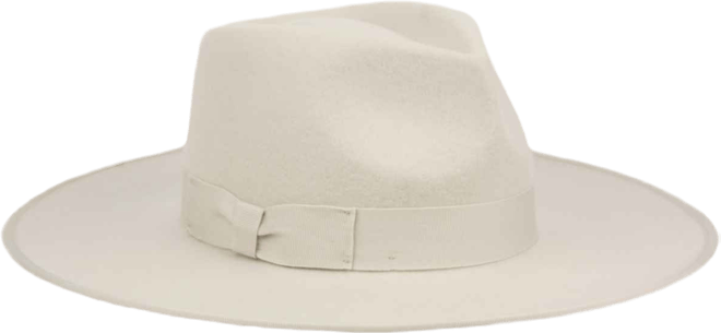 Women's Wide Brim Felt Rancher Fedora Hat