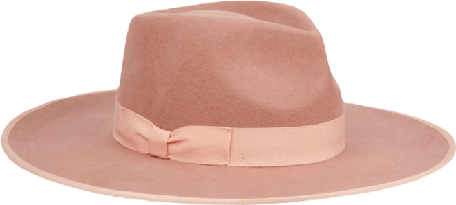 Women's Wide Brim Felt Rancher Fedora Hat