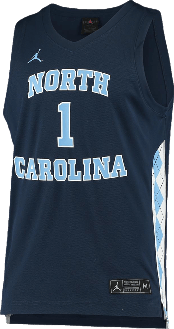 Men's and Women's  #1 Navy North Carolina Tar Heels Replica Basketball Jersey