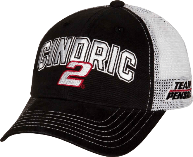 Women's  Black, White Austin Cindric Name and Number Adjustable Hat