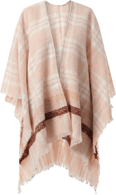 Women's Plaid Poncho