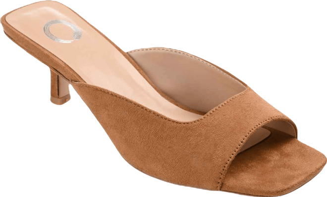 Women's Larna Square Toe Slip On Kitten Heels