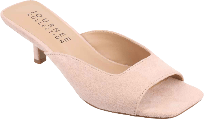 Women's Larna Square Toe Slip On Kitten Heels