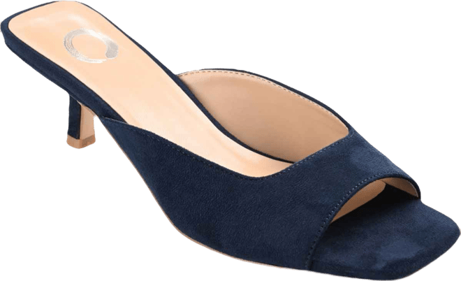 Women's Larna Square Toe Slip On Kitten Heels