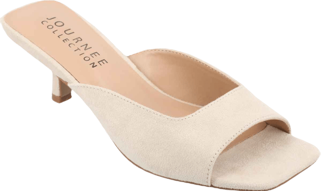 Women's Larna Square Toe Slip On Kitten Heels