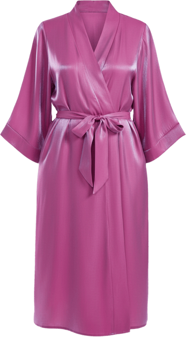 Women's Skyler Irredesant Robe with Self Tie Sash and inner Ties