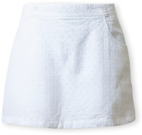 Women's Organic Cotton Eyelet Skort