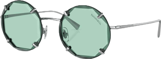 Women's Round Etched Metal Frame Sunglasses, TF3091