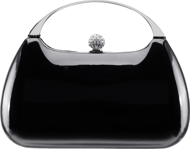 Women's Metallic Minaudiere bag with Metal Handle