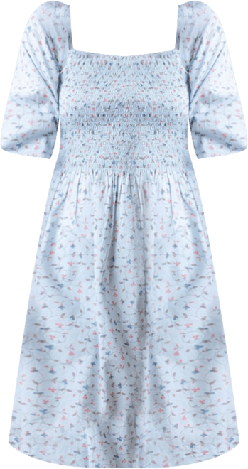 Women's Smocked Bubble Sleeve Dress