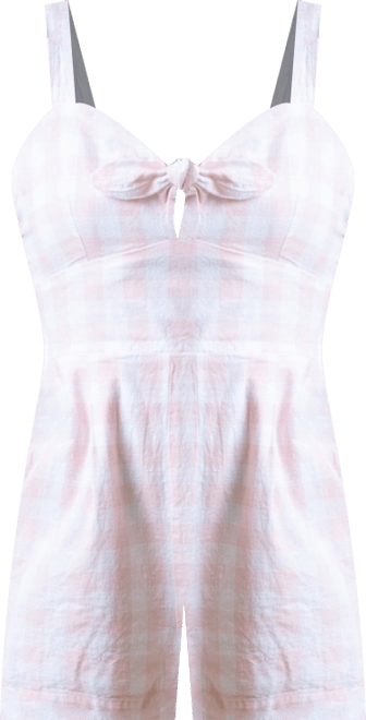 Women's Sleeveless Bow Front Romper