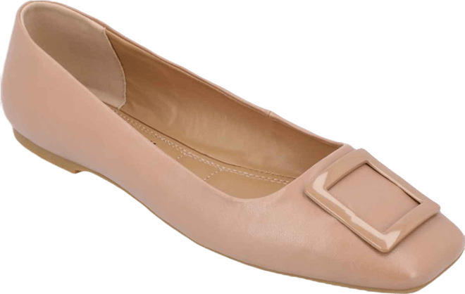 Women's Zimia Buckle Square Toe Ballet Flats