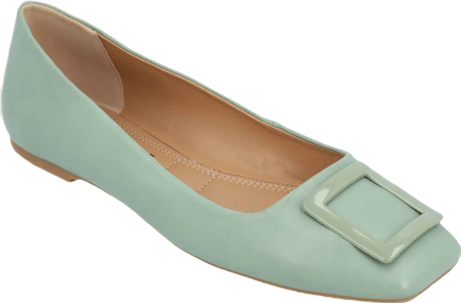 Women's Zimia Buckle Square Toe Ballet Flats