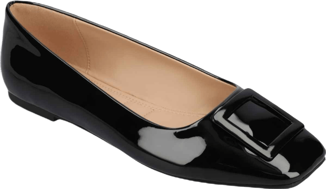 Women's Zimia Buckle Square Toe Ballet Flats