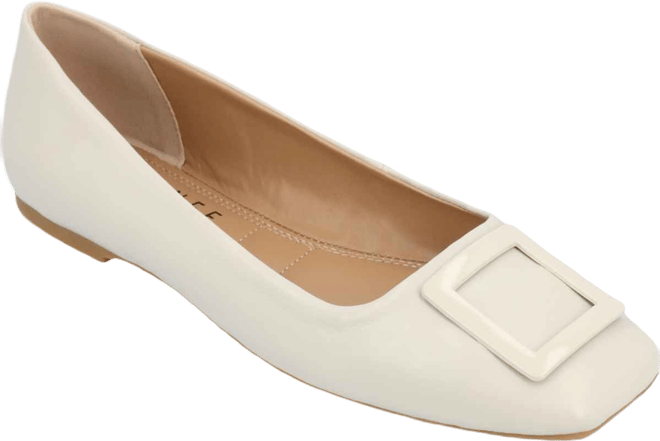 Women's Zimia Buckle Square Toe Ballet Flats