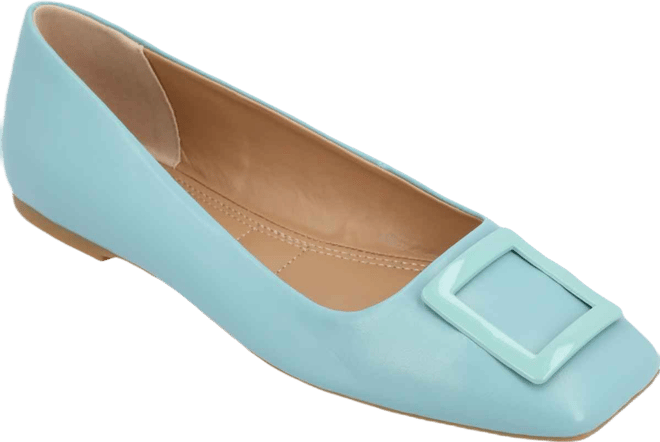 Women's Zimia Buckle Square Toe Ballet Flats
