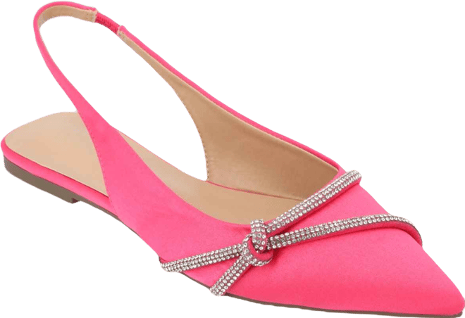 Women's Rebbel Rhinestone Knot Slingback Flats