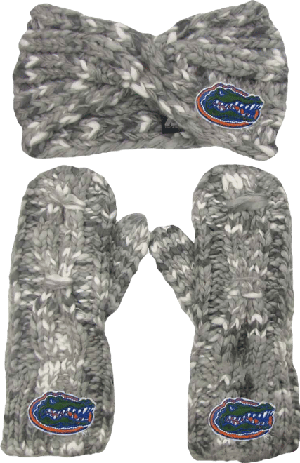 Women's  Florida Gators Logo Marled Headband and Mitten Set