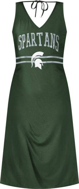 Women's  Green Michigan State Spartans Training V-Neck Maxi Dress
