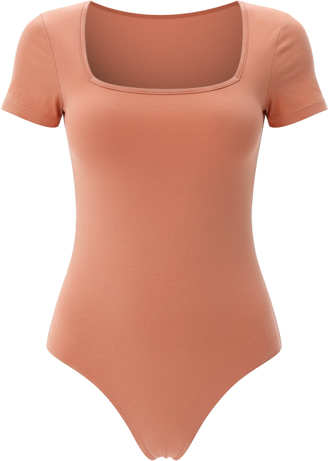 Women's Square Neck Basic Bodysuit Top